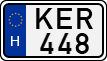 license plates of Hungary, Cars (1990)