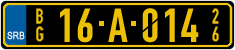 License plate of Serbia, Diplomatic