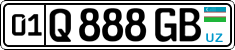 License plate of Uzbekistan, Private owners