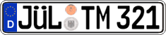 German license plate, Regular plates