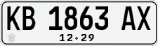 License plate of Indonesia, Regular plates