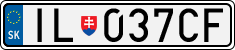 License plate of Slovakia, Cars