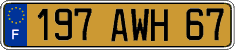 French license plate, FNI