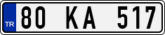 License plate of Turkey, Regular plates