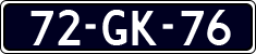 License plate of the Netherlands, Cars