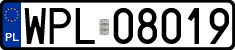 License plates of Poland, Regular car plates