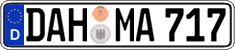 German license plate, Regular plates
