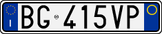 License plate of Italy, Cars (1994 year series)