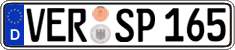 German license plate, Regular plates