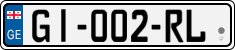 License plate of Georgia, Cars (2014)