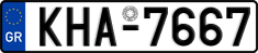 License plate of Greece, Cars