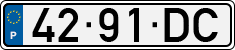 License plate of Portugal, Regular plates