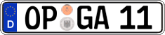 German license plate, Regular plates