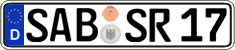 German license plate, Regular plates