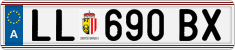 License plate of Austria, Regular plates