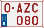 License plate of Belgium, Regular plates (2010)