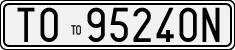 License plate of Italy, Cars (1927 year series)