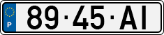 License plate of Portugal, Regular plates