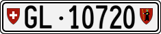 License plate of Switzerland, Cars