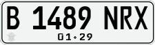 License plate of Indonesia, Regular plates