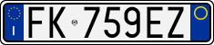 License plate of Italy, Cars (1994 year series)