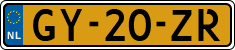 License plate of the Netherlands, Cars