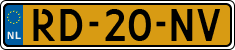 License plate of the Netherlands, Cars