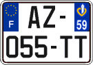 French license plate, SIV (ordinary)