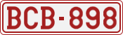 License plate of Belgium, 1951 year system