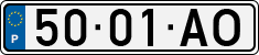 License plate of Portugal, Regular plates