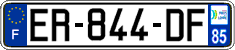 French license plate, SIV (ordinary)
