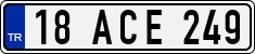 License plate of Turkey, Regular plates