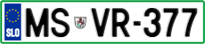 License plate of Slovenia, Cars