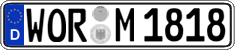 German license plate, Regular plates