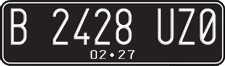 License plate of Indonesia, Regular plates