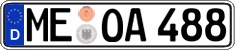 German license plate, Regular plates