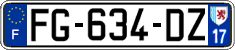 French license plate, SIV (ordinary)