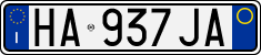 License plate of Italy, Cars (1994 year series)