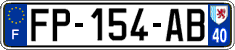 French license plate, SIV (ordinary)