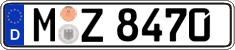 German license plate, Regular plates