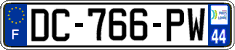 French license plate, SIV (ordinary)