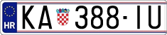 License plate of Croatia, Regular plates