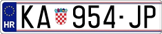 License plate of Croatia, Regular plates