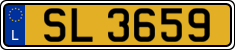 License plate of Luxembourg, 2003 year system