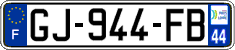 French license plate, SIV (ordinary)