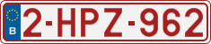 License plate of Belgium, Regular plates (2010)