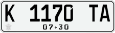 License plate of Indonesia, Regular plates