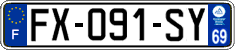 French license plate, SIV (ordinary)