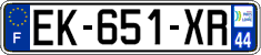 French license plate, SIV (ordinary)