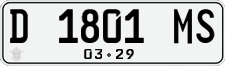 License plate of Indonesia, Regular plates